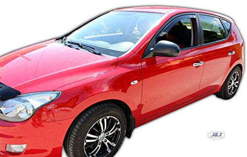 J&J AUTOMOTIVE | Windabweiser Passend Für I30 5-Türer 2007-2012, Heko Regenabweiser, Getönt, Set 2-Teilig, Vorne, Aerodynamisch