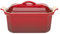 Le Creuset Terrina Rettangolare con Pressa Integrata, 16 X 11 cm, Gres, Ciliegia, 91008406064000