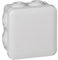 Legrand 092012 - Boîte de dérivation carrée Plexo 80x80x45mm - étanche IP55-7 entrées souples