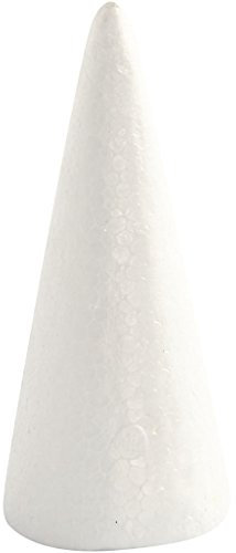 Creativ 543600 Lot de 5 cônes en polystyrène Blanc 14,5 cm Salle à manger