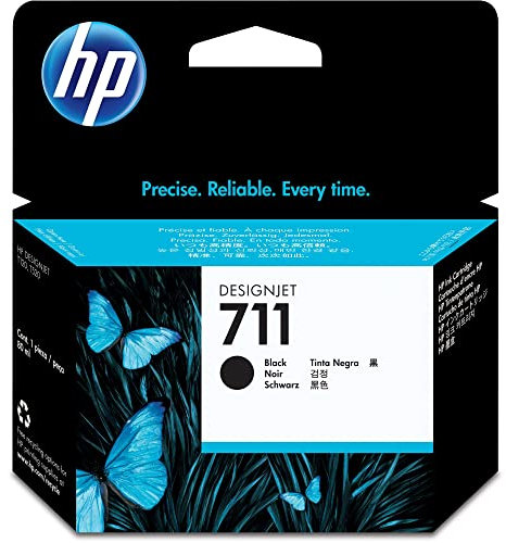 HP 711 Schwarz 80 ml Original Druckerpatrone (CZ133A) mit hoher Kapazität, HP Tinte für DesignJet T120, T125, T130, T520, T525, T530 Großformatdrucker sowie den HP 711 DesignJet Druckkopf, XXL
