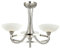 Endon Cagney 3-Light Ceiling Pendant Light Fitting - Chandelier for Living Room, Hallway, Dining - Satin Chrome Finish - Requires 3 x 33W G9 Clear Capsule (Bulbs Not Supplied)