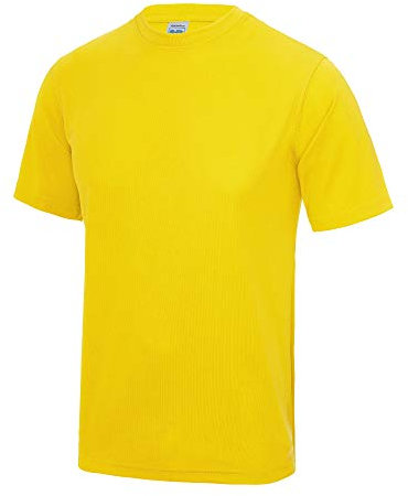 Just Cool Mens Performance Plain T-Shirt (M) (Sunshine Yellow)