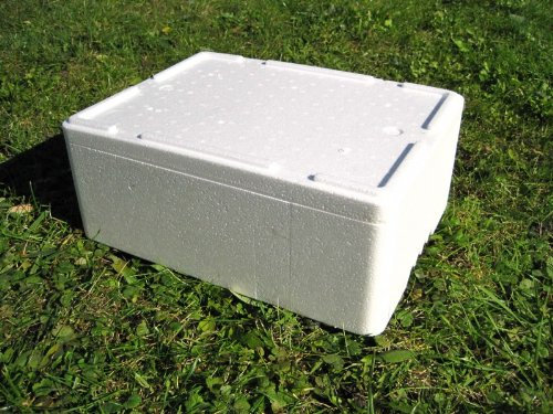 Angelwurm Kühl- und Transportbox, Verpackung: Styroporbehälter groß