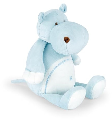 Mousehouse Gifts Baby Plüschtier Stofftier Blau Stoffnilpferd für Neugeboren Baby Junge Geschenk