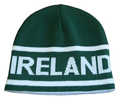 Lansdowne Sports Strickmütze, wendbar, offizielle Kollektion, Flaschengrün/Weiß