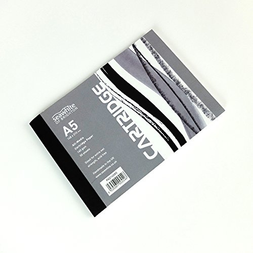 Drawing Sketching Cartridge Paper A5 (Small) Pad - 50 Sheets 140 Gsm - Acid Free - Suitable for Pencils, Pens, Light Watercolour Washes - Ideal for Students and Professional Artists