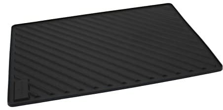 SANTOS Silikon Besteckablage - 44x30cm - Antirutsch-Matte, Abtropfmatte, Topfunterlage, Topfuntersetzer -Silikonmatte für Ablagefläche & Unterschrank