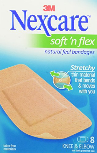 Nexcare Comfort Flexible Fabric Bandage, Knee and Elbow, 8 Count