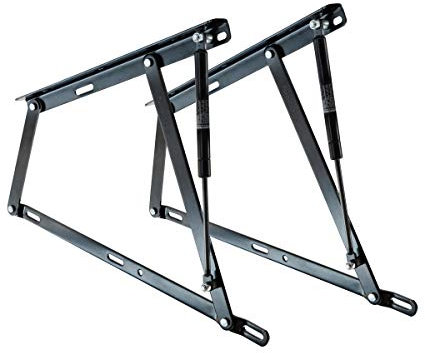 Juego de 2 bisagras para canapé con resortes de 900N - Ideal para canapés de 105 cm - Sistema de arandelas de Nylon anti ruido - Cuens
