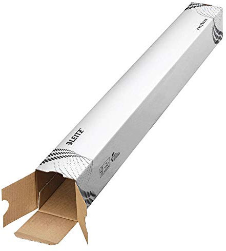 Leitz easyboxx Versand- und Aufbewahrungshülse, Länge 750 mm, Eckige Wellpappe zum Versand von gerollten Postern und Plänen, Länglicher Versandkarton, 10 Stück, Weiß/Schwarz, 61390000
