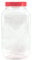 Britten & James Plastic Jars Large Square 4430ml Red Lids [Pack of 3]