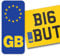 SIGNS247 GB NUMBER PLATE STICKER For Motorcycles/Motorbikes EU European Vinyl Sticker