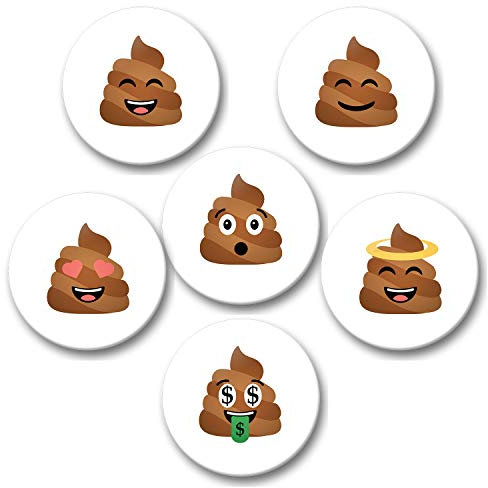 Merchandise for Fans Kühlschrankmagnete für Memoboard Pinnwand Magnettafel Whiteboard - Kacke, Scheißhaufen, Kothaufen Emoji, Emoticon witzige Abblidungen [ 02 ]