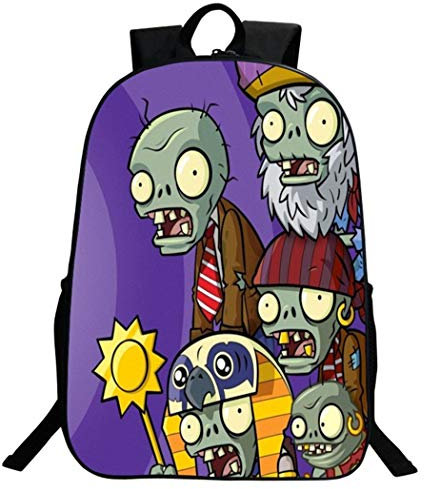 WANHONGYUE Plants vs. Zombies Rucksack Backpack Büchertasche Schultasche für Schüler Jungen Mädchen /11