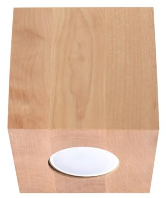 SOLLUX lighting 10 x 10 x 10 x 10 Wooden LED Light - Natural Wood