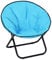 Outsunny Garden Folding Portable Padded Saucer Moon Chair Padded Round Outdoor Camping Travel Fishing Seat Blue