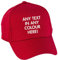 Hippowarehouse Personalised Baseball Cap hat Premium Printed 5 Panel OneSize Adults Classic Red