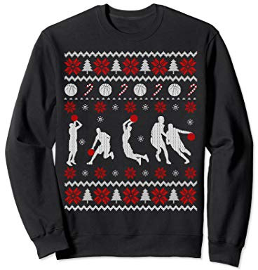 Basketball Ugly Christmas Sweater Gift for Basketball Player Sweatshirt