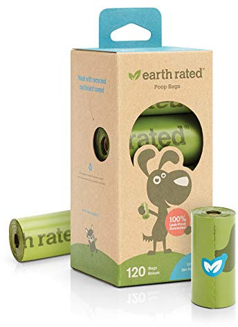 Earth Rated Hundekotbeutel, Garantiert Auslaufsichere und Extra Dicke Nachfüllrollen für Hunde, Duftfrei, 120 Stück