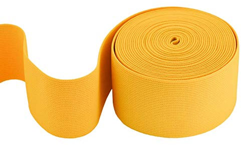maDDma 5m Gummiband 50 mm breit Oeko-Tex Gummilitze elastisches Band Bekleidungsgummi Farbwahl, Größe:50 mm, Farbe:gelb