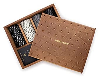 Iron And Glory Dead Mans Hand Hochwertiges Poker-Set, Holz, Braun, 18.6 x 21.6 x 7.5cm