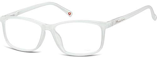 Schicke Lesebrille / -hilfe MR62 mit Federscharnier aus Kunststoff in Weiß Glanz + 1,00 dpt