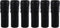 Beaupretty Schwarze Kerze Licht Buchse Abdeckungen 6Pcs Metall Kerze Ärmeln Leuchter Basis E14 Kronleuchter Buchse Abdeckungen für Hochzeit Ostern Geburtstag Partei Liefert 25X80mm