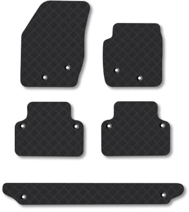 Volvo XC90 (2002-2014) 3mm Rubber Car Mats | Tailored Fit Durable Floor Mats Full Coverage Protection Waterproof Accessories Easy Clean Anti Slip Made in the UK
