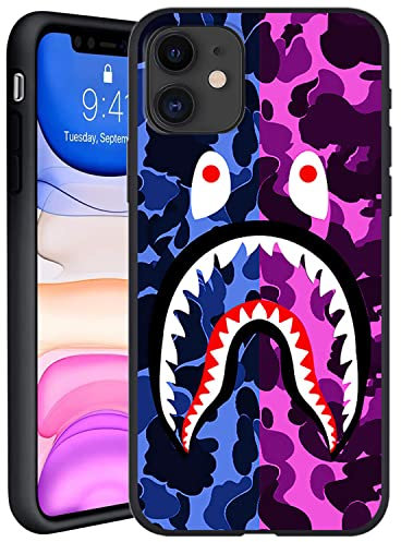 Fashion Shark Design für iPhone 11 Hülle 6,1 Zoll, Fashion Slim Fit Schutzhülle, Anti-Kratzer Stoßfest Fallschutz Soft Cover, kompatibel mit iPhone 11 (Bape-Shark)