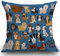 Smooffly Süßer Hund und Welpe Set Kissenbezug Outdoor Möbel Dekorative Leinen Quadratisch Doppelseitiger Druck Kissenbezug für Home Office Sofa Couch Auto Garten 45 x 45 cm