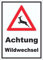 HB-Druck Schild Achtung Wildwechsel A4 (210x297mm)
