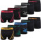 L&K Lot de 10 Boxers rétro pour Hommes Boxers Men Microfibre en 10 modèles différentss Noir 1209 BL M/L