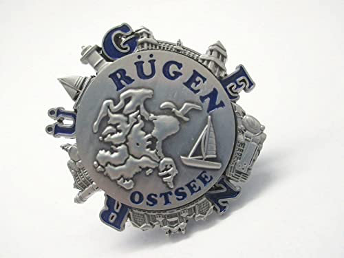 Rügen Ostsee Magnet mit Drehscheibe Drehrad Souvenir Germany