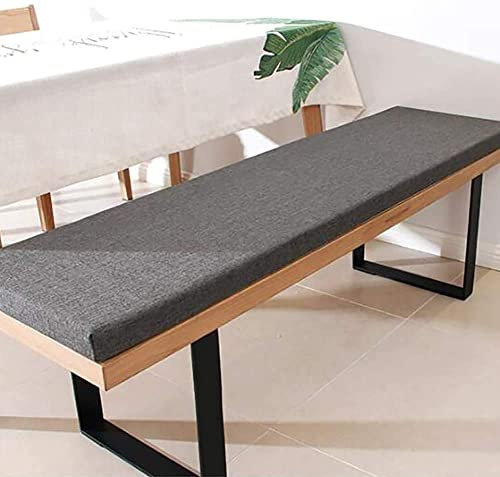 Outdoor-Bankkissen, mit Schaumstoff gefüllt, bequeme, strapazierfähige Kissen, Ersatzauflage für Gartenbank oder Schaukel, 2-, 3-, 4-Sitzer (240 x 40 cm, dunkelgrau)