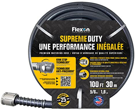Flexon SD58100 Supreme Duty Gartenschlauch, Schwarz