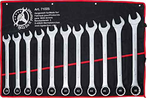 BGS Do it yourself Maul-Ringschlüssel-Satz - XXL - SW 34 - 50 mm - 11-tlg. 71025