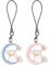 Netter Telefon Charme 2pcs Moon Star Kaninchen Anhänger Handy Charms Süßes Tier Telefongurt Für Telefondekoration