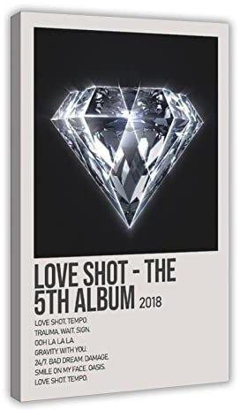 RIPEX Love Shot – Das 5. Album von EXO Music Singer Poster Cover Leinwand Poster Schlafzimmer Dekor Sport Landschaft Büro Zimmer Dekor Geschenkrahmen Stil 40 x 60 cm