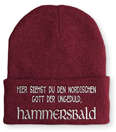 tshirtladen HAMMERSBALD Beanie - Nordischer Kultspruch für Ungeduldige | Unisex Mütze mit Humor für Alltag & Freizeit | Strick-Mütze Classic