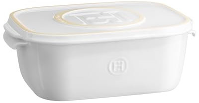 Emile Henry Boîte à fromage/plateau de service Crème 30,5 x 20,3 x 11,2 cm