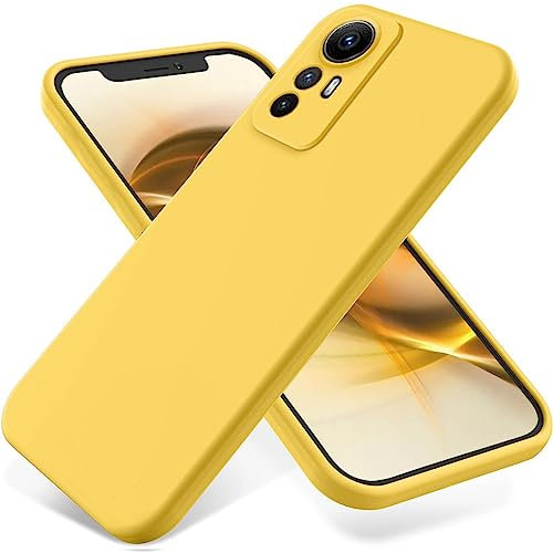 SHIEID Funda para Xiaomi Redmi Note 12S,Carcasa Silicona Suave Gel Rasguño y Resistente Teléfono Móvil Cover,Funda Goma Cubierta Telefono Cobertura para Xiaomi Redmi Note 12S-Amarillo