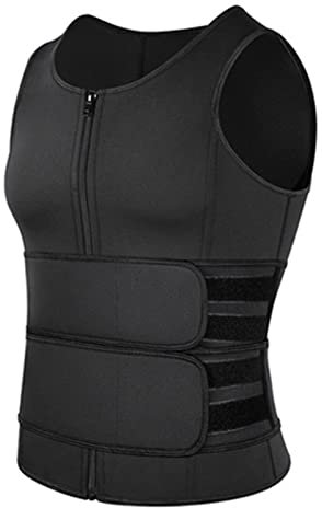 Betued Uomo Body Shaping Waist Trainer Palestra Fitness Doppia Cintura Sauna Gilet Traspirante Sudore Dimagrante, Supporta la Modellatura Addominale, Corregge la Postura per la Perdita