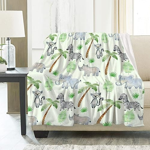 SJSXWQN Decke GrüNes Zebra Kuscheldecke Flauschig für Couch und Bett Weich Warme Mikrofaser Wohndecke Fleecedecke als Tagesdecke Sofadecke Couchdecke - 180x240 cm