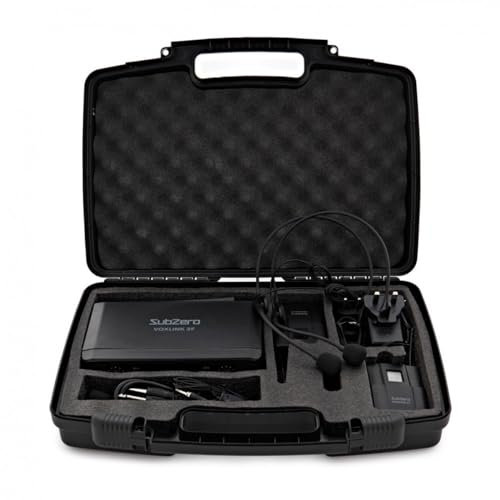 SubZero Dual Wireless Microphone System with 2 Lavaliers and Headsets