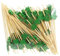 ENLACE Glück Kleeblatt Cocktailspieße 100 Stück Fingerfood Spieße 12cm,St. Patrick's Day Cocktail Deko,Holzspieße Obstspieße,Holz Zahnstocher Partypicker,Burger Spieße Cocktail Sticks