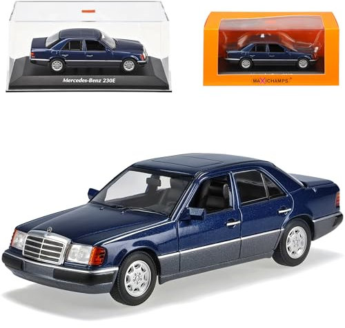 Generisch Mercedes-B E-Klasse 230 E W124 Limousine Dunkel Blau Metallic 1984-1997 1/43 Minichamps Maxichamps Modell Auto