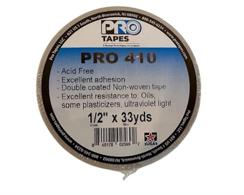 Pro 410 ATG - Nastro biadesivo privo di acidi, per scrapbooking, cornici, laminazione e montaggio, incollaggio permanente per carta, plastica, tessuto, vinile e sughero, resistente alle intemperie