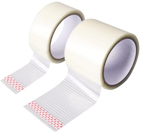 2 Rolls RV Awning Repair Tape - Transparent Canvas Repair Tape, Heavy Duty, Suitable for Caravans, Tents, Pipe Sealing, Boat Cover Waterproofing