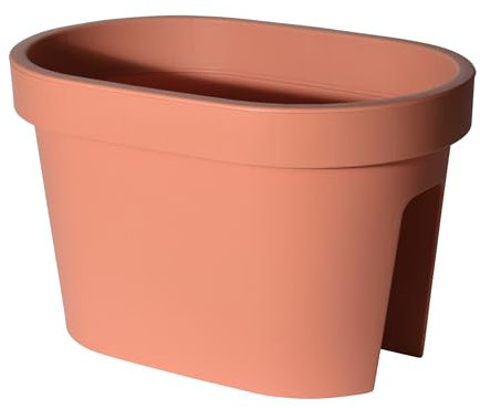 Spetebo Vaso per fiori da balcone in terracotta, 40 x 26 cm, ovale